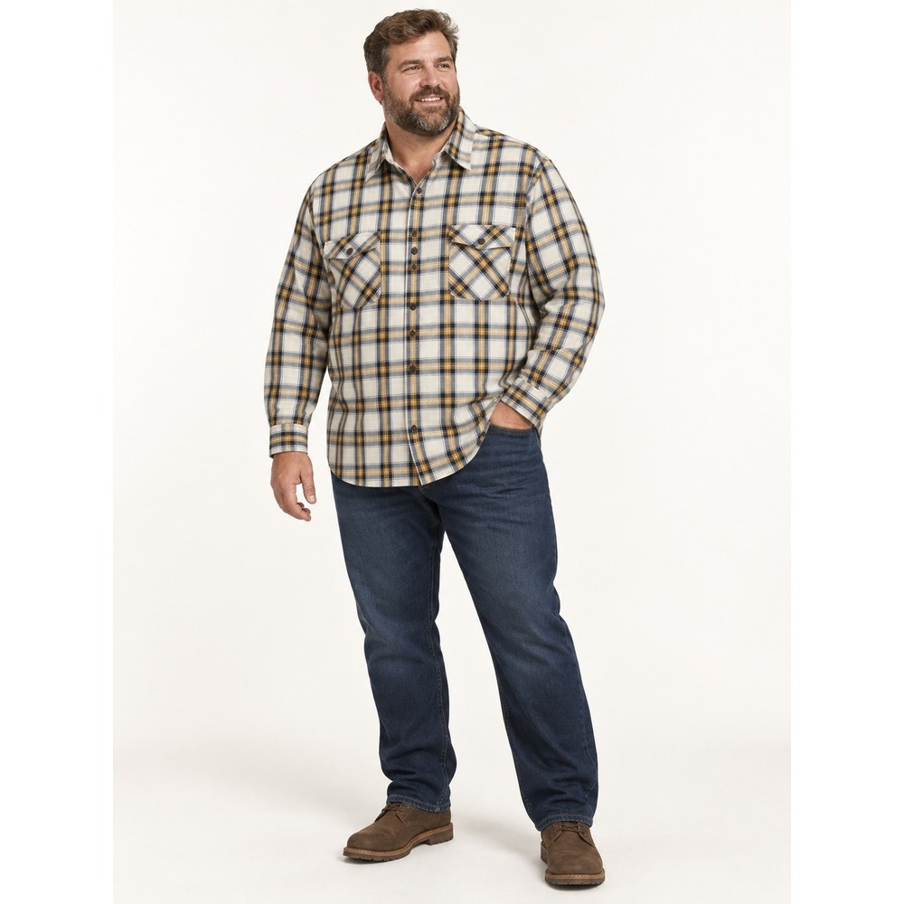 RedHead Men's 2XL Plaid Flannel Shirt Cotton Workwear